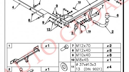 CARLIG REMORCARE MERCEDES E-CLASS S212 COMBI 2009-2016 COD:M/044