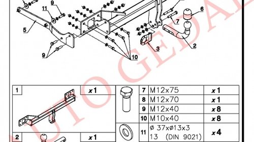 CARLIG REMORCARE MERCEDES GLK X204 2008-2012 COD:M/045