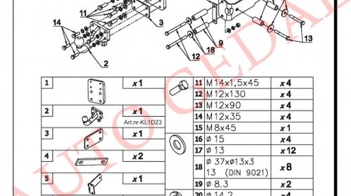 CARLIG REMORCARE MERCEDES ML W163 1998-2005 COD:M/033