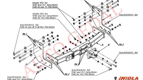 CARLIG REMORCARE MERCEDES SPRINTER DUBA 2006-prezent COD:M/021