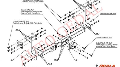 CARLIG REMORCARE MERCEDES SPRINTER PLAFORMA 1995-2006 COD:M/015