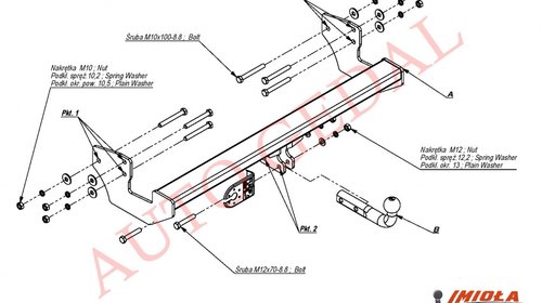 CARLIG REMORCARE MERCEDES VITO W639 2003-2014 COD:M/020