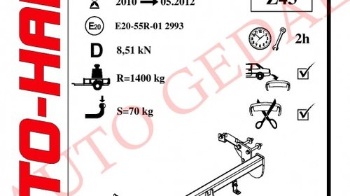 CARLIG REMORCARE Mitsubishi ASX 2010-PREZENT COD:Y/028