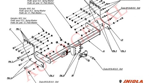 CARLIG REMORCARE MITSUBISHI L200 2006-2010 COD:Y/011