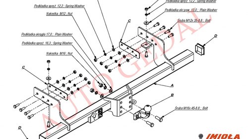 CARLIG REMORCARE MITSUBISHI L200 2010-2015 COD:Y/025