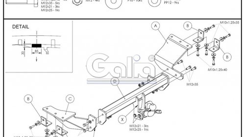 Carlig Remorcare Mitsubishi Outlander 2 2007-2012 (demontabil automat)