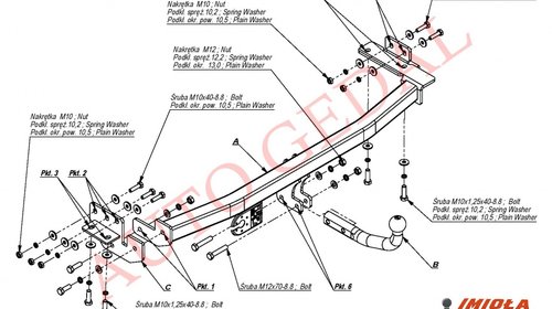 CARLIG REMORCARE NISSAN PRIMERA 1999-2002 COD:N/018