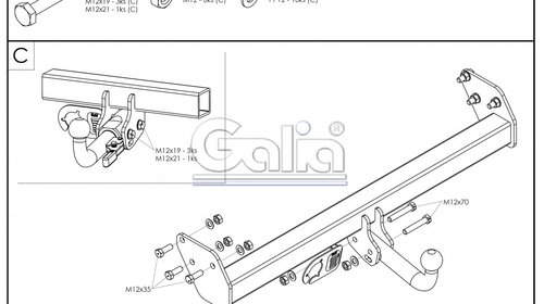 Carlig Remorcare Nissan Terrano II 1993-2003 (demontabil)