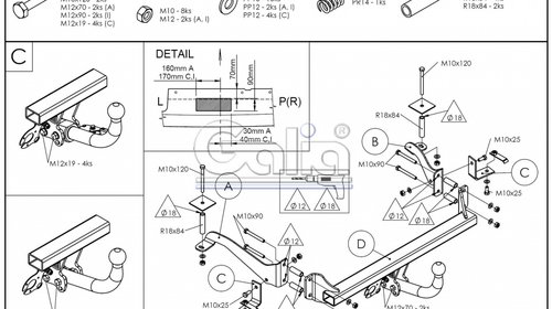 Carlig Remorcare Opel Combo 2001-2011 (demontabil automat)