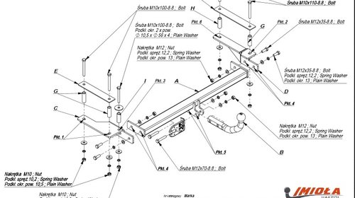 Carlig Remorcare OPEL VECTRA B 1995-2003 (Hak