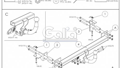 Carlig Remorcare Opel Zafira A 1999-2005