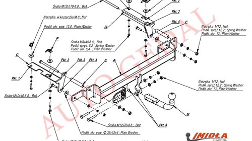 CARLIG REMORCARE OPEL ZAFIRA B 2005-2012 COD:O/034