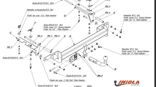 Carlig Remorcare OPEL ZAFIRA B 2005- (Hakpol)