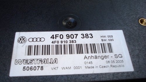 Carlig Remorcare Original Audi A6 4F 3.0TDI 2005-2011 cod:4F0800491c