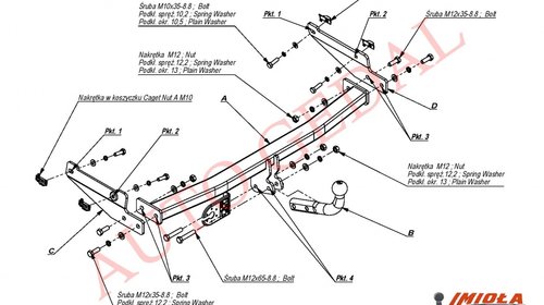 CARLIG REMORCARE PEUGEOT 206 1998-2003 COD:P/003