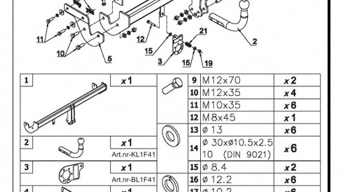 CARLIG REMORCARE PEUGEOT 208 2012-prezent COD:P/040