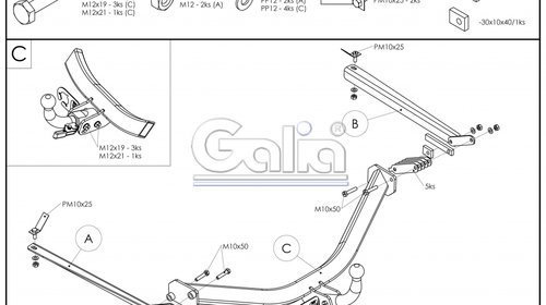 Carlig Remorcare Peugeot 306 combi 1997-2001