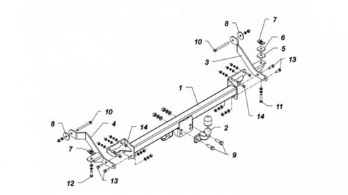 CARLIG REMORCARE PEUGEOT BOXER PLATFORMA L1,L2,L3 2006-PREZENT COD:C/025