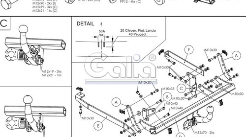 Carlig Remorcare Peugeot Expert I 1996-2006