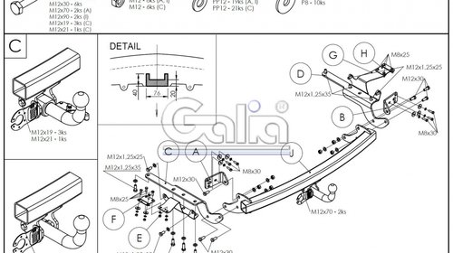 Carlig remorcare RAV4 2013- (demontabil automat)