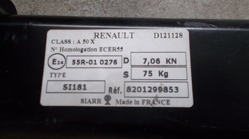 Carlig Remorcare Renault Clio 4 Original 8201370932