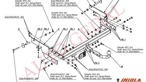 CARLIG REMORCARE RENAULT LAGUNA COMBI 2001-2007 COD:R/018