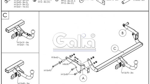 Carlig Remorcare Renault Laguna II combi 2001-2007(demontabil automat)