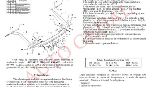 CARLIG REMORCARE RENAULT MEGANE COMBI 1999-2003 COD:R/036