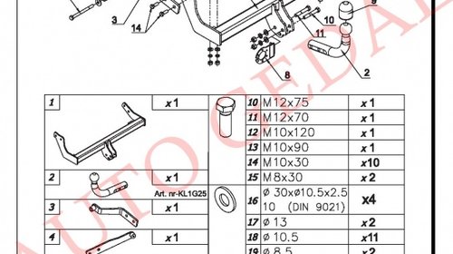 CARLIG REMORCARE RENAULT SCENIC 2003-2009 COD:R/029