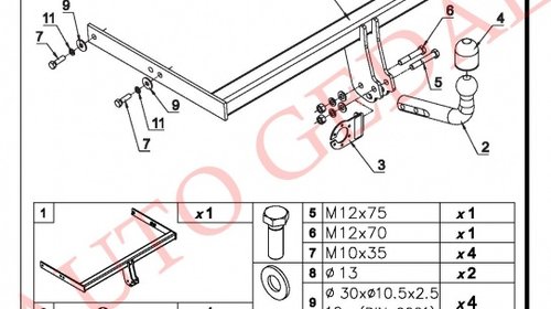 CARLIG REMORCARE SEAT IBIZA ST 2010-2017 COD:SC46S