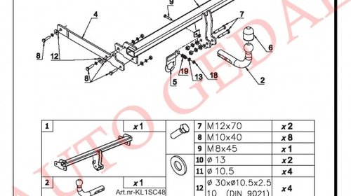 CARLIG REMORCARE SEAT LEON COMBI 2013-2017 COD:Z/016