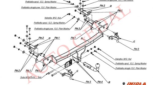 CARLIG REMORCARE SERIA 5 E39 TOURING 1997-2004 COD:B/005