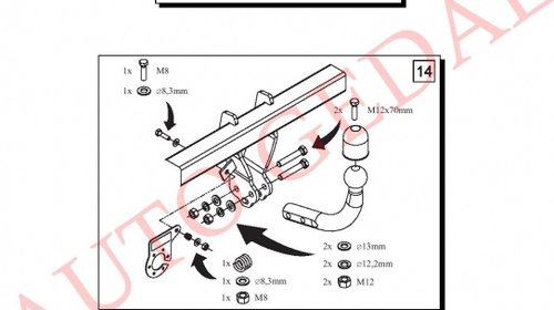 CARLIG REMORCARE SKODA OCTAVIA I 1996-2010