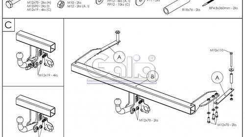 Carlig Remorcare Subaru Forester 2002-2008