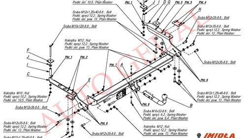 CARLIG REMORCARE SUBARU FORESTER (SF) 1997-2008 COD:U/001