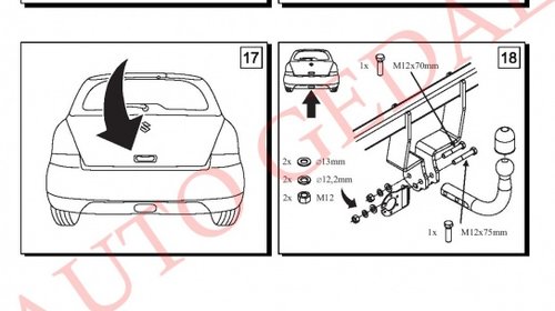 CARLIG REMORCARE SUZUKI SWIFT 2010-2017 COD:V/040