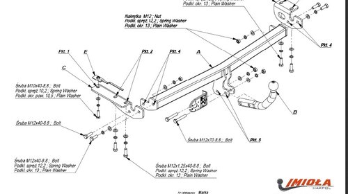 Carlig Remorcare Toyota Avensis liftback si b