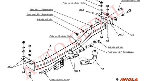 CARLIG REMORCARE TOYOTA YARIS 1999-2005 COD:T/022