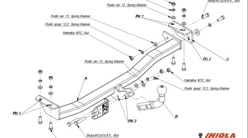 Carlig Remorcare Toyota Yaris 1999-2005 (Hakp