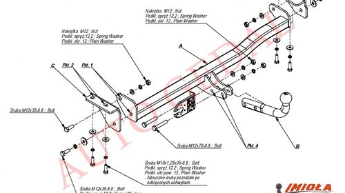 CARLIG REMORCARE TOYOTA YARIS VERSO 2000-2006 COD:T/034