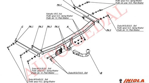 CARLIG REMORCARE VOLKSWAGEN GOLF 5 COMBI 2007-2009 COD:W/030