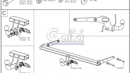 Carlig remorcare Volkswagen Golf 7 combi 2013 -