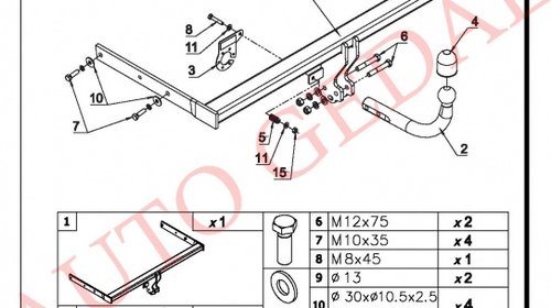 CARLIG REMORCARE VOLKSWAGEN JETTA 2011-prezent COD:W/037