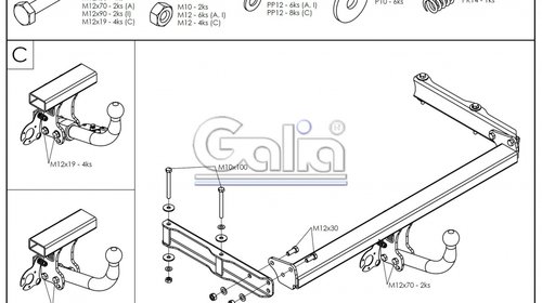 Carlig Remorcare Volkswagen Passat 2x4 1996-2005