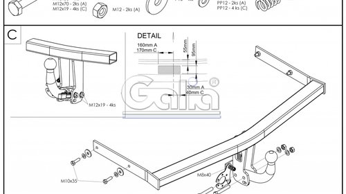 Carlig remorcare Volkswagen Polo 2009- (demontabil automat)