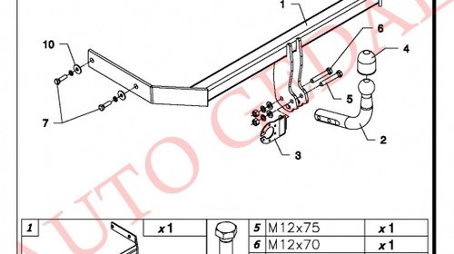 CARLIG REMORCARE VOLKSWAGEN POLO (6R. 6C) 2009-2017 COD:W/034