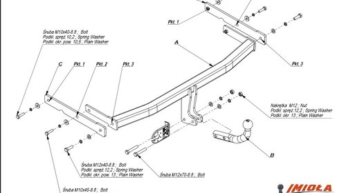 Carlig Remorcare Volkswagen Touran 2002- (Hak