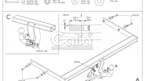 Carlig remorcare Volkswagen Touran 2002- (demontabil automat)