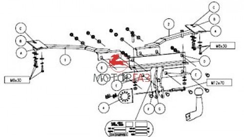 CARLIG REMORCARE VOLVO S40 dupa an fab 2004- 