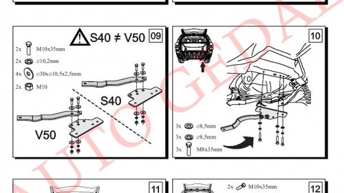 CARLIG REMORCARE Volvo S40 (MS) 2004-2012 COD:V/014